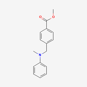 molecular formula C16H17NO2 B8479917 Methyl 4-{[methyl(phenyl)amino]methyl}benzoate 