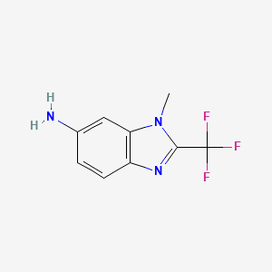 molecular formula C9H8F3N3 B8479928 1-methyl-2-(trifluoromethyl)-1H-benzo[d]imidazol-6-amine 