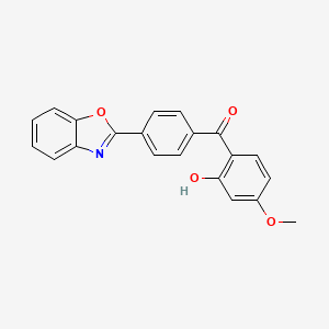 molecular formula C21H15NO4 B8479930 [4-(1,3-Benzoxazol-2-yl)phenyl](2-hydroxy-4-methoxyphenyl)methanone CAS No. 52981-90-5