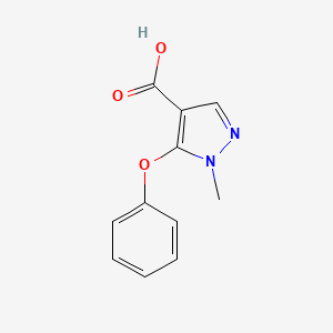 molecular formula C11H10N2O3 B8479990 1-Methyl-5-phenoxy-1H-pyrazole-4-carboxylic acid 
