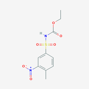molecular formula C10H12N2O6S B084800 Ethyl ((4-methyl-3-nitrophenyl)sulphonyl)carbamate CAS No. 13945-57-8