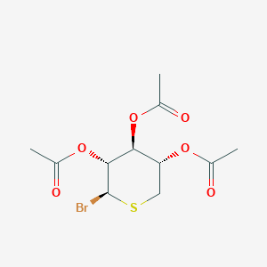 molecular formula C11H15BrO6S B8480005 (2S,3R,4S,5S)-2-bromotetrahydro-2H-thiopyran-3,4,5-triyl triacetate 