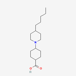 molecular formula C17H31NO2 B8480070 4-(4-Pentylpiperidin-1-yl)cyclohexane-1-carboxylic acid CAS No. 84484-26-4