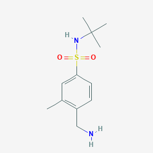 molecular formula C12H20N2O2S B8480080 4-Aminomethyl-N-tert-butyl-3-methyl-benzenesulfonamide 