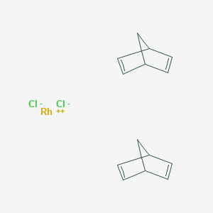 molecular formula C14H16Cl2Rh2 8* B084801 双环[2.2.1]庚-2,5-二烯；铑(2+)；二氯化物 CAS No. 12257-42-0
