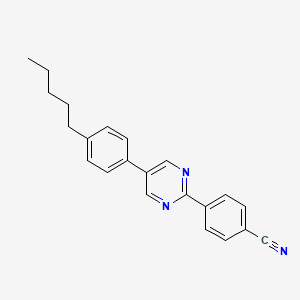 molecular formula C22H21N3 B8480145 4-[5-(4-Pentylphenyl)pyrimidin-2-YL]benzonitrile CAS No. 63617-56-1