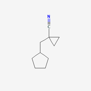 molecular formula C10H15N B8480258 1-(Cyclopentylmethyl)cyclopropanecarbonitrile 