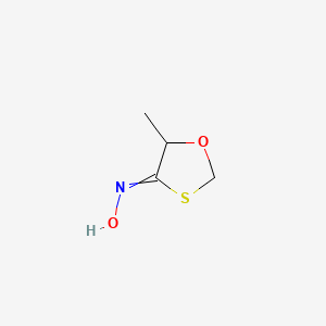 molecular formula C4H7NO2S B8480320 N-(5-Methyl-1,3-oxathiolan-4-ylidene)hydroxylamine CAS No. 54266-63-6