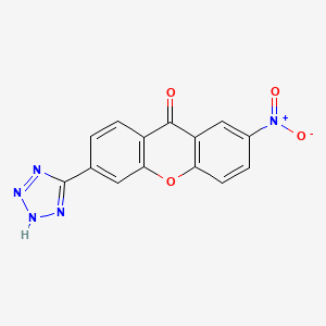 molecular formula C14H7N5O4 B8480329 2-Nitro-6-(2H-tetrazol-5-yl)-9H-xanthen-9-one CAS No. 89217-63-0