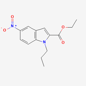 molecular formula C14H16N2O4 B8480331 Ethyl 5-nitro-1-propyl-1H-indole-2-carboxylate CAS No. 386251-00-9