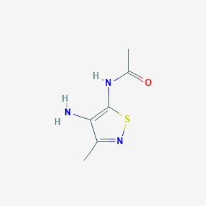 molecular formula C6H9N3OS B8480419 4-Amino-5-acetamido-3-methylisothiazole 