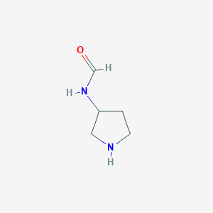 molecular formula C5H10N2O B8480476 3-Formamidopyrrolidine 