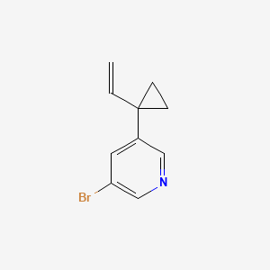 molecular formula C10H10BrN B8480497 3-Bromo-5-(1-ethenylcyclopropyl)pyridine CAS No. 1404367-47-0