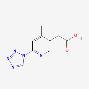 molecular formula C9H9N5O2 B8480508 [4-methyl-6-(1H-tetrazol-1-yl)pyridin-3-yl]acetic acid 