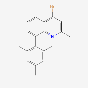 molecular formula C19H18BrN B8480522 4-Bromo-8-mesityl-2-methylquinoline 
