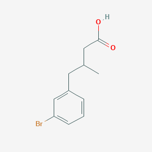 molecular formula C11H13BrO2 B8480543 4-(3-Bromophenyl)-3-methylbutanoic acid 