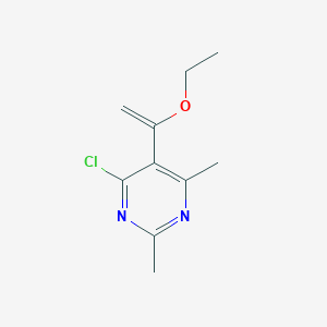 molecular formula C10H13ClN2O B8480668 4-Chloro-2,6-dimethyl-5-(1-ethoxyvinyl)pyrimidine 