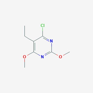 molecular formula C8H11ClN2O2 B8480676 2,6-Dimethoxy-4-chloro-5-ethylpyrimidine 