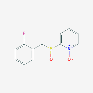 molecular formula C12H10FNO2S B8480696 2-(2-Fluorophenylmethylsulfinyl)pyridine N-oxide CAS No. 60264-23-5