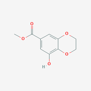 molecular formula C10H10O5 B8480698 Methyl 8-hydroxy-2,3-dihydrobenzo[b][1,4]dioxine-6-carboxylate CAS No. 917836-07-8