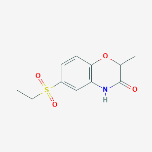 molecular formula C11H13NO4S B8480708 6-(Ethylsulfonyl)-2-methyl-2H-benzo[b][1,4]oxazin-3(4H)-one 