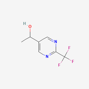 molecular formula C7H7F3N2O B8480731 5-Pyrimidinemethanol, alpha-methyl-2-(trifluoromethyl)- 
