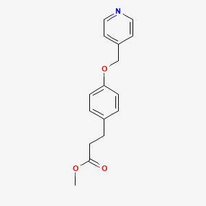 molecular formula C16H17NO3 B8480739 3-[4-(Pyridin-4-ylmethoxy)-phenyl]-propionic acid methyl ester 