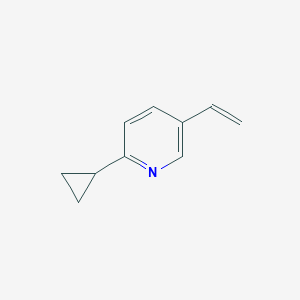 molecular formula C10H11N B8480756 2-Cyclopropyl-5-vinylpyridine 