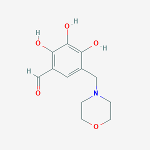 molecular formula C12H15NO5 B8480779 2,3,4-Trihydroxy-5-(morpholin-4-ylmethyl)benzaldehyde 