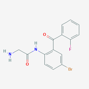 N-[4-Bromo-2-(2-fluorobenzoyl)phenyl]glycinamide