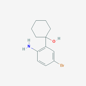molecular formula C12H16BrNO B8480790 1-(2-Amino-5-bromo-phenyl)cyclohexanol 