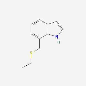 molecular formula C11H13NS B8480791 7-[(Ethylsulfanyl)methyl]-1H-indole 