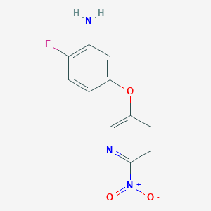 molecular formula C11H8FN3O3 B8480809 2-Fluoro-5-(6-nitropyridin-3-yloxy)benzenamine 