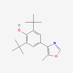 molecular formula C18H25NO2 B8480818 2,6-Di-tert-butyl-4-(5-methyl-1,3-oxazol-4-yl)phenol CAS No. 84203-35-0