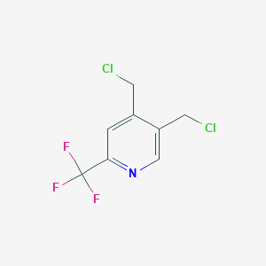 molecular formula C8H6Cl2F3N B8480838 Pyridine, 4,5-bis(chloromethyl)-2-(trifluoromethyl)- 