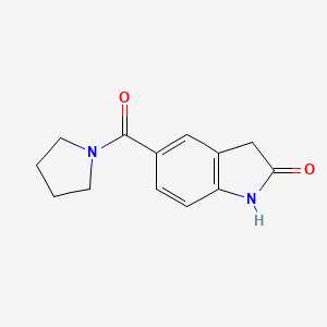 molecular formula C13H14N2O2 B8480890 5-(Pyrrolidine-1-carbonyl)-1,3-dihydro-indol-2-one 