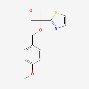 2-(3-(4-Methoxybenzyloxy)oxetan-3-yl)thiazole