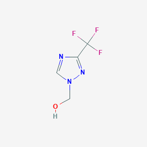 molecular formula C4H4F3N3O B8480906 1-(Hydroxymethyl)-3-(trifluoromethyl)-1H-1,2,4-triazole 