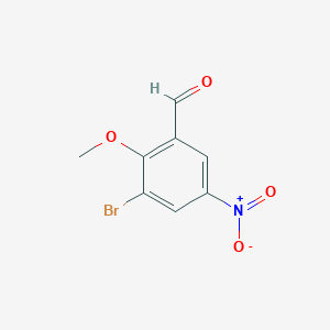 3-Bromo-2-methoxy-5-nitrobenzaldehyde