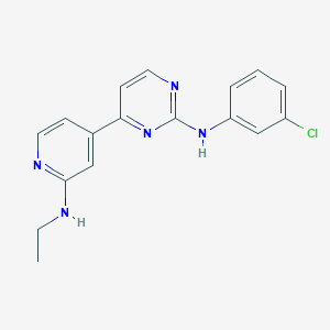 N-(3-Chlorophenyl)-4-[2-(ethylamino)pyridin-4-yl]pyrimidin-2-amine