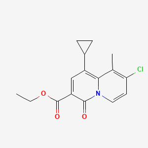 ethyl 8-chloro-1-cyclopropyl-9-methyl-4-oxo-4H-quinolizine-3-carboxylate