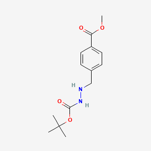 molecular formula C14H20N2O4 B8480944 tert-Butyl 2-[4-(methoxycarbonyl)benzyl]hydrazinecarboxylate 