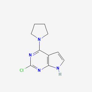 2-chloro-4-(pyrrolidin-1-yl)-7H-pyrrolo[2,3-d]pyrimidine