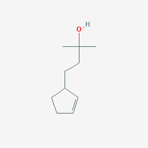 molecular formula C10H18O B8481011 4-(2-Cyclopenten-1-yl)-2-methyl-2-butanol 