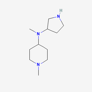 molecular formula C11H23N3 B8481017 N,1-dimethyl-N-pyrrolidin-3-ylpiperidin-4-amine 