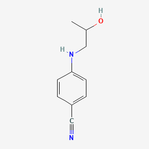 molecular formula C10H12N2O B8481037 4-[(2-Hydroxy-propyl)-amino]-benzonitrile 