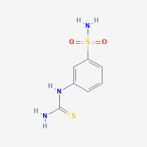 molecular formula C7H9N3O2S2 B8481050 3-Thioureido-benzenesulfonamide CAS No. 5657-42-1