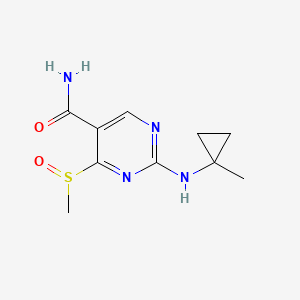 2-(1-Methylcyclopropylamino)-4-(methylsulfinyl)pyrimidine-5-carboxamide