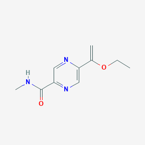 molecular formula C10H13N3O2 B8481142 5-(1-Ethoxyethenyl)-N-methylpyrazine-2-carboxamide 