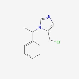 molecular formula C12H13ClN2 B8481157 5-(Chloromethyl)-1-(1-phenylethyl)imidazole 